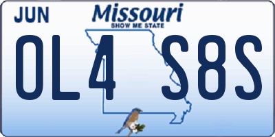 MO license plate OL4S8S