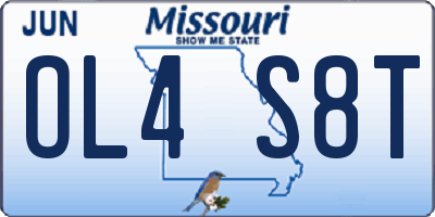 MO license plate OL4S8T