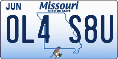 MO license plate OL4S8U