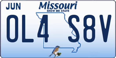 MO license plate OL4S8V