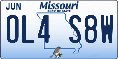 MO license plate OL4S8W