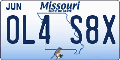 MO license plate OL4S8X