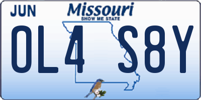 MO license plate OL4S8Y