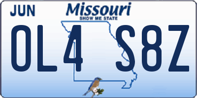 MO license plate OL4S8Z