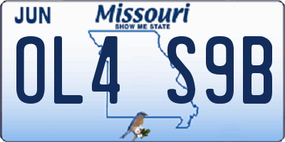 MO license plate OL4S9B