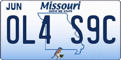 MO license plate OL4S9C