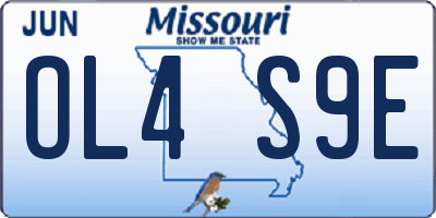 MO license plate OL4S9E