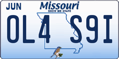 MO license plate OL4S9I
