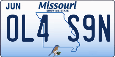 MO license plate OL4S9N