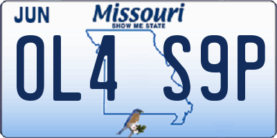 MO license plate OL4S9P