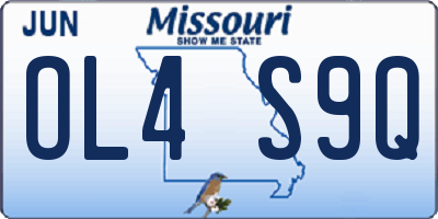 MO license plate OL4S9Q