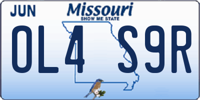MO license plate OL4S9R