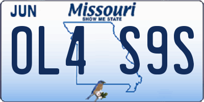 MO license plate OL4S9S