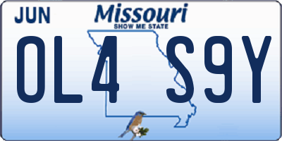 MO license plate OL4S9Y