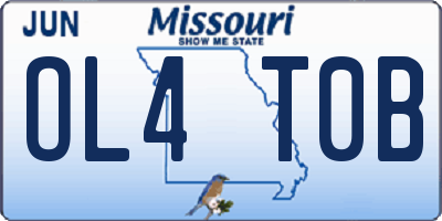 MO license plate OL4T0B