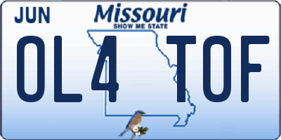 MO license plate OL4T0F