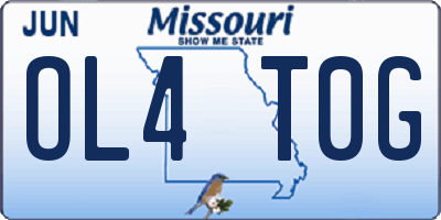 MO license plate OL4T0G