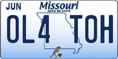 MO license plate OL4T0H