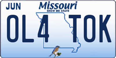 MO license plate OL4T0K