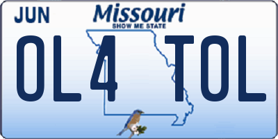 MO license plate OL4T0L