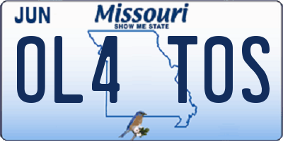 MO license plate OL4T0S