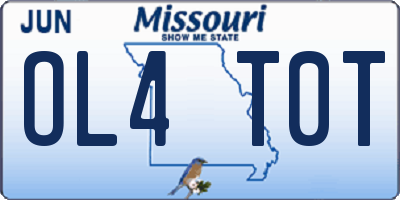 MO license plate OL4T0T