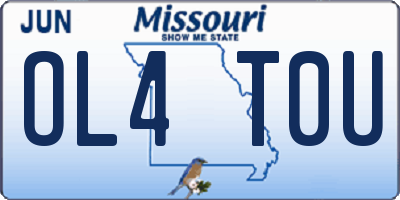 MO license plate OL4T0U