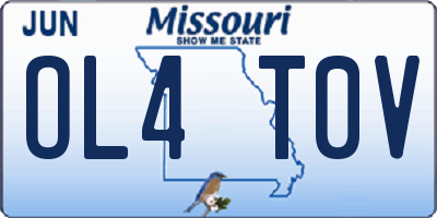 MO license plate OL4T0V