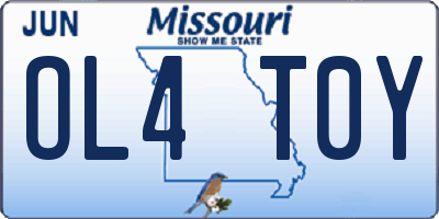 MO license plate OL4T0Y