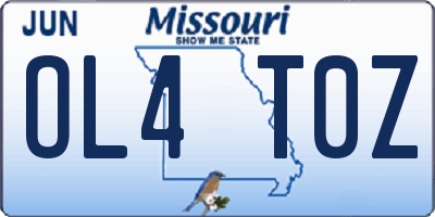 MO license plate OL4T0Z