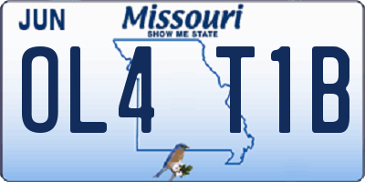 MO license plate OL4T1B