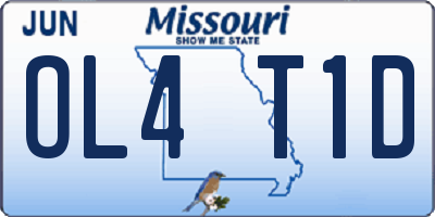 MO license plate OL4T1D