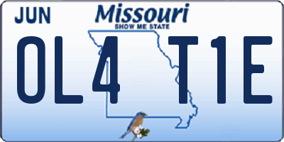 MO license plate OL4T1E