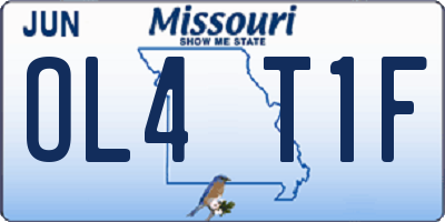MO license plate OL4T1F