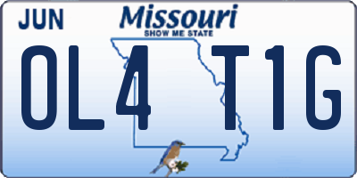 MO license plate OL4T1G