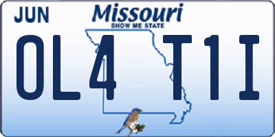 MO license plate OL4T1I