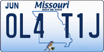 MO license plate OL4T1J