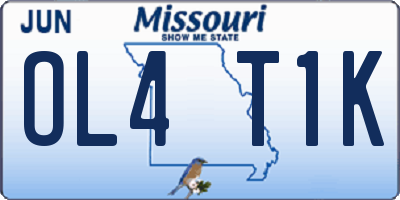 MO license plate OL4T1K