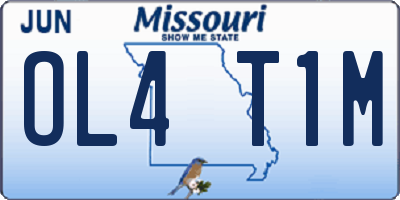 MO license plate OL4T1M