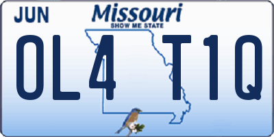 MO license plate OL4T1Q