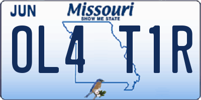 MO license plate OL4T1R