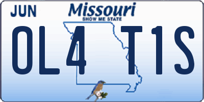 MO license plate OL4T1S