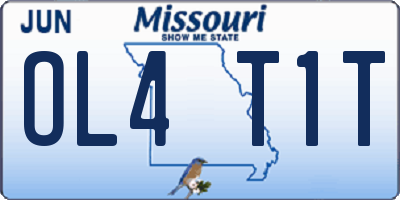 MO license plate OL4T1T