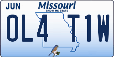 MO license plate OL4T1W