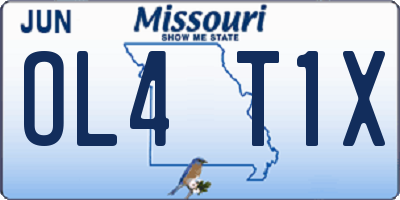 MO license plate OL4T1X