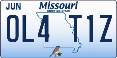 MO license plate OL4T1Z