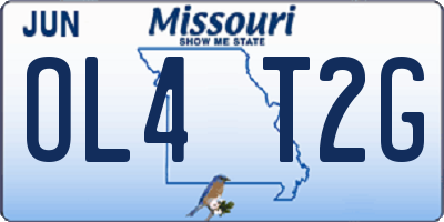 MO license plate OL4T2G