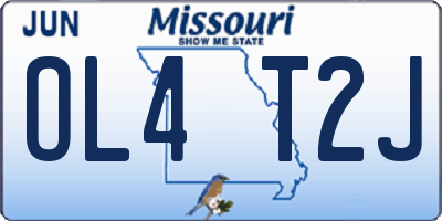 MO license plate OL4T2J