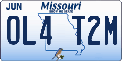 MO license plate OL4T2M