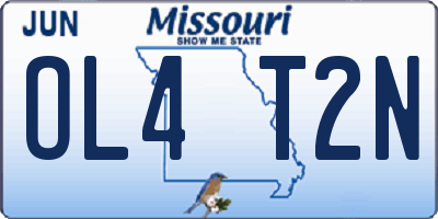 MO license plate OL4T2N